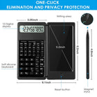 Foldable Calculator with Erasable LCD Writing Tablet