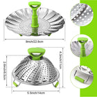 Folding Stainless Food Steamer Basket For Cooking