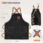 Adjustable Cross Back Waterproof Canvas Apron