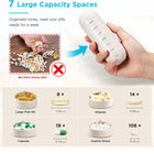 2 In 1 Weekly Pill Organizer With Cutter Moisture Proof
