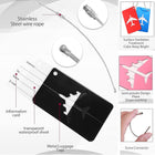 Metal Suitcase Labels Luggage Tags Stainless Steel Loops