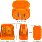 Double Holes Pencil Sharpener With Lid