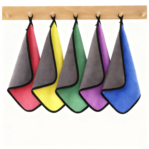 Coral Fleece Car Towel Double-Sided Absorbent Cleaning Cloth