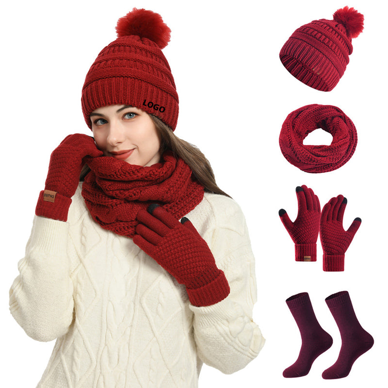 Wool Hat, Scarf, Gloves And Socks
