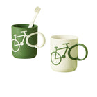 Plastic Couple Cup Bicycle Handle Shaped Toothbrush Cup Mug