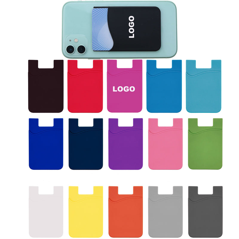 Custom Silicone Cell Phone Wallet Adhesive Card Holder