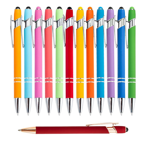 2-in-1 Stylus Retractable Ballpoint Pen with Stylus Tip
