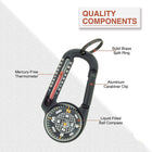 Carabiner Compass And Thermometer