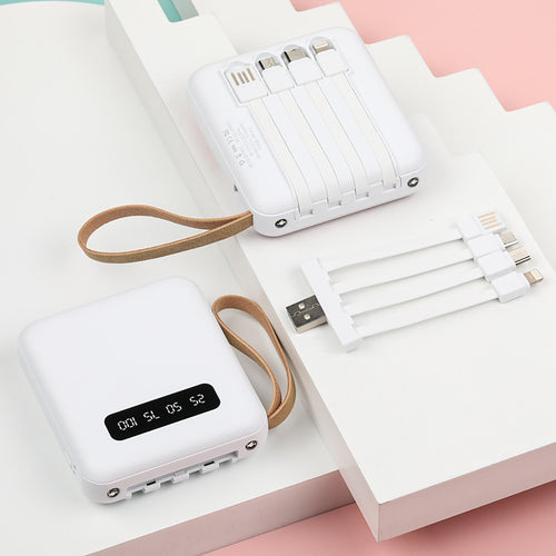 10000mAh Mini Cartoon Built-in Cable Power Bank