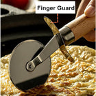Pizza Cutter With Bamboo Handle