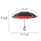 Inverted Reverse Umbrella with C-Shaped Handle