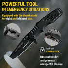 Safety Lock Tactical Folding Knife With Aluminum Handle
