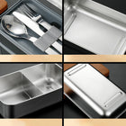 Stainless Steel Bento Box With Knife, Fork And Spoon