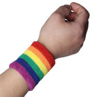 Embroidered Patch Rainbow Bracer Sports Wristbands