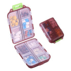 10 Compartments Travel Pill Box