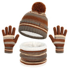 3 Sets Kids Winter Hat Gloves Scarf Set
