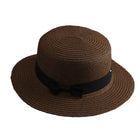 Summer Bow Tie Straw Visor Sun Hat