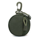 Portable Small Tactical Round Wallet Coin Purse W/ Carabiner