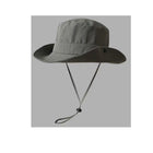 Solid Color Quick-Dry Bucket Hat With Chin Strap