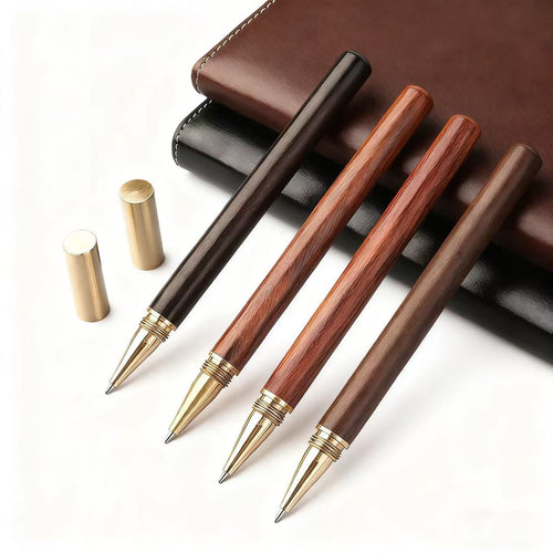 Brass and Sandalwood Solid Wood Metal Ballpoint Pen