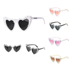 Love Sunglasses with Borderless Design and Pearl Inlays