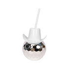 20Oz. Disco Ball Cup W/ Cowboy Hat & Straw