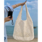 Single Shoulder Solid Color Knitted Bag