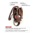 Vintage Crazy Horse Cowhide Men's Crossbody Bag