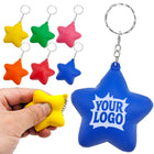 Custom Mini Star Stress Reliever Keychain