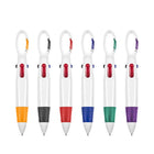 4-Color Carabiner Clip Ballpoint Pen