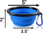 Silicone Pet Collapsible Dog Bowl W/Carabiner