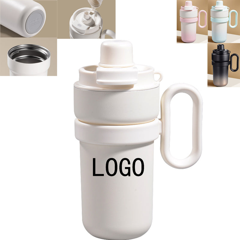Stainless Steel Insulated Tumbler With Straw And Handle