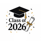 Class of 2026 Heart Graduation Keychain