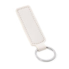 Rectangular Pu Leather Keyring With Metal Ring