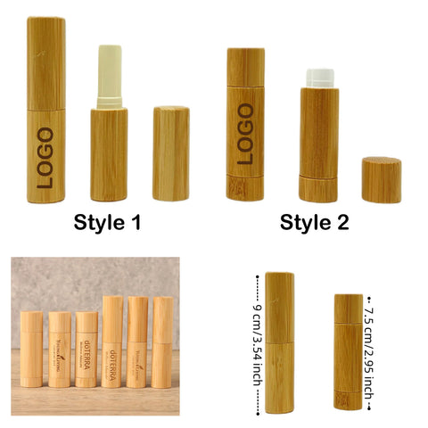 Refillable Empty Bamboo Lipstick Tube