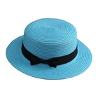 Summer Bow Tie Straw Visor Sun Hat