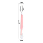 Stainless Steel Baby Dual-Headed Fruit Puree Scraping Spoon