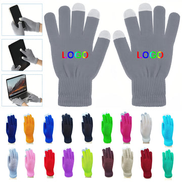 Knitted Smart Touchscreen Gloves-Full Color