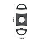 Custom Black Cigar Cutter Double Blade Guillotine