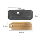 Wooden Viking Folding Hair Beard Comb Carrying Pouch For Men