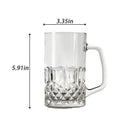 Diamond Cut Glass Beer Mug（17OZ）