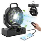 20,000mAh Camping Fan Lantern With Power Bank, LED Light