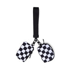 Women Mini Zip Around Wristlet Dual Pouch