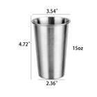 15Oz 304 Stainless Steel Single-Layer Wine Glass