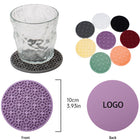 Cute Grooved Round Silicone Drink Coasters