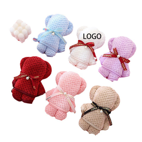 Wholesale Bear Towel Pineapple Grid Birthday Gift