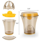 Handheld Dual Press Manual Juicer With Scale Measuring Cup