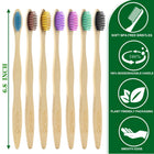 Eco-Friendly Bamboo Toothbrushes, 10-Pack, Soft Bristles