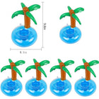 Inflatable Palm Tree Coaster Pool Floats Cup Holders