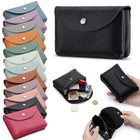 Pu Leather Coin Purse Snap Button Compact Wallet